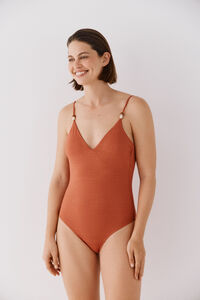 Cortefiel Bañador tejido lurex piedras