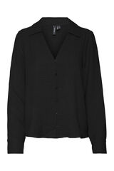 Vero Moda Camisa de manga manga comprida com decote em decote  Preto