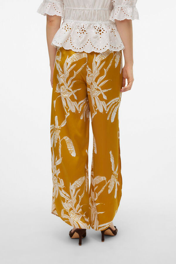 Vero Moda Calças fluidas efeito acetinado  Verde