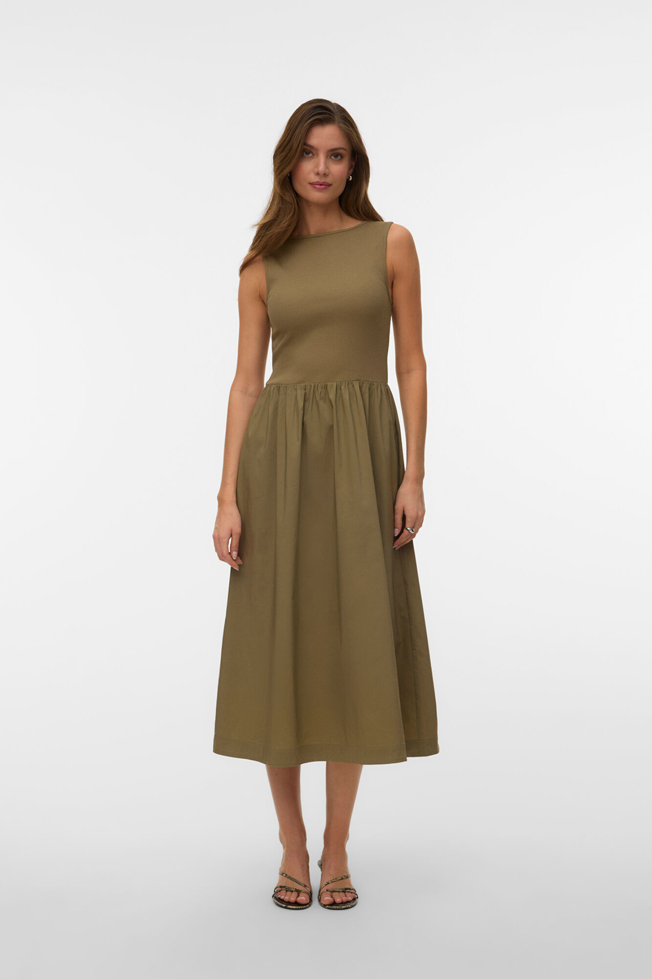 Vero Moda Vestido midi sem mangas