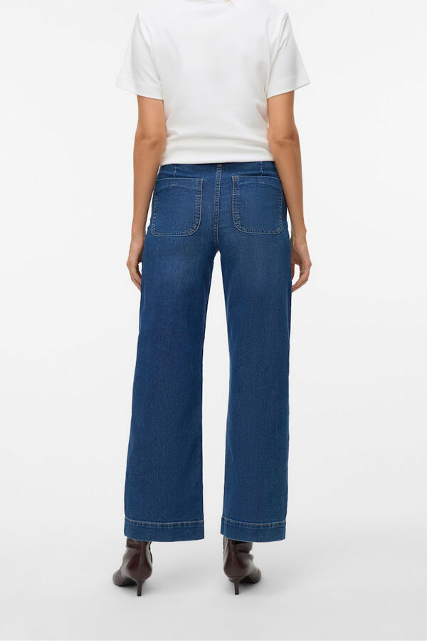 Vero Moda Pantal&oacute;n vaquero pata ancha Azul marino
