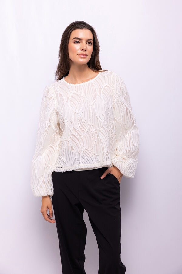 Object Blusa tejido textura Blanco