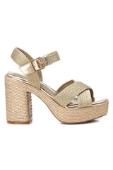 XTI Sandália de cunha Dourado