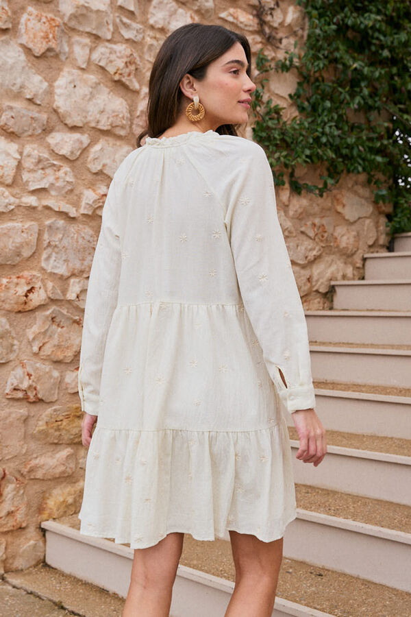 Pol&iacute;n Et Moi Vestido corto algod&oacute;n Pau Beige