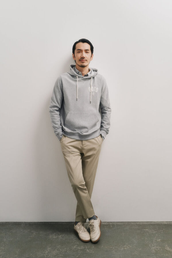 OOTO Sudadera con capucha con logo Gris