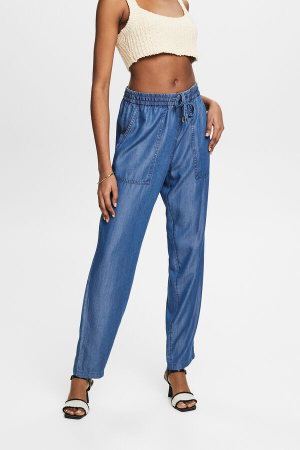 Esprit Pantal&oacute;n jogger Tencel Azul