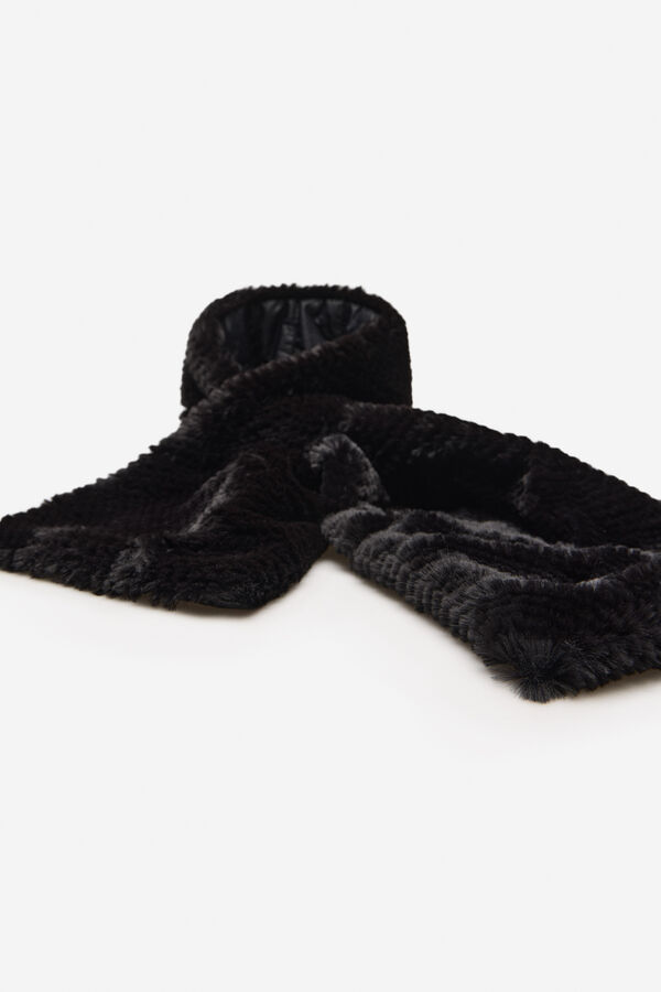 Cortefiel Cuello reversible pelo Negro