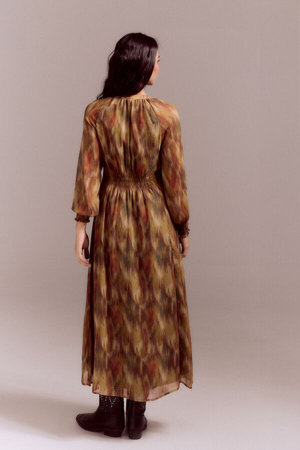 Slowlove Vestido midi estampado Estampado verde