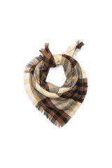 Vero Moda Pasmina de cuadros Marr&oacute;n oscuro