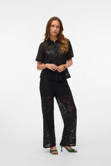 Vero Moda Pantal&oacute;n largo encaje Negro