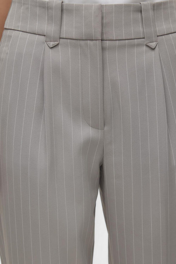 Vero Moda Calças formais estampado às riscas Cinzento