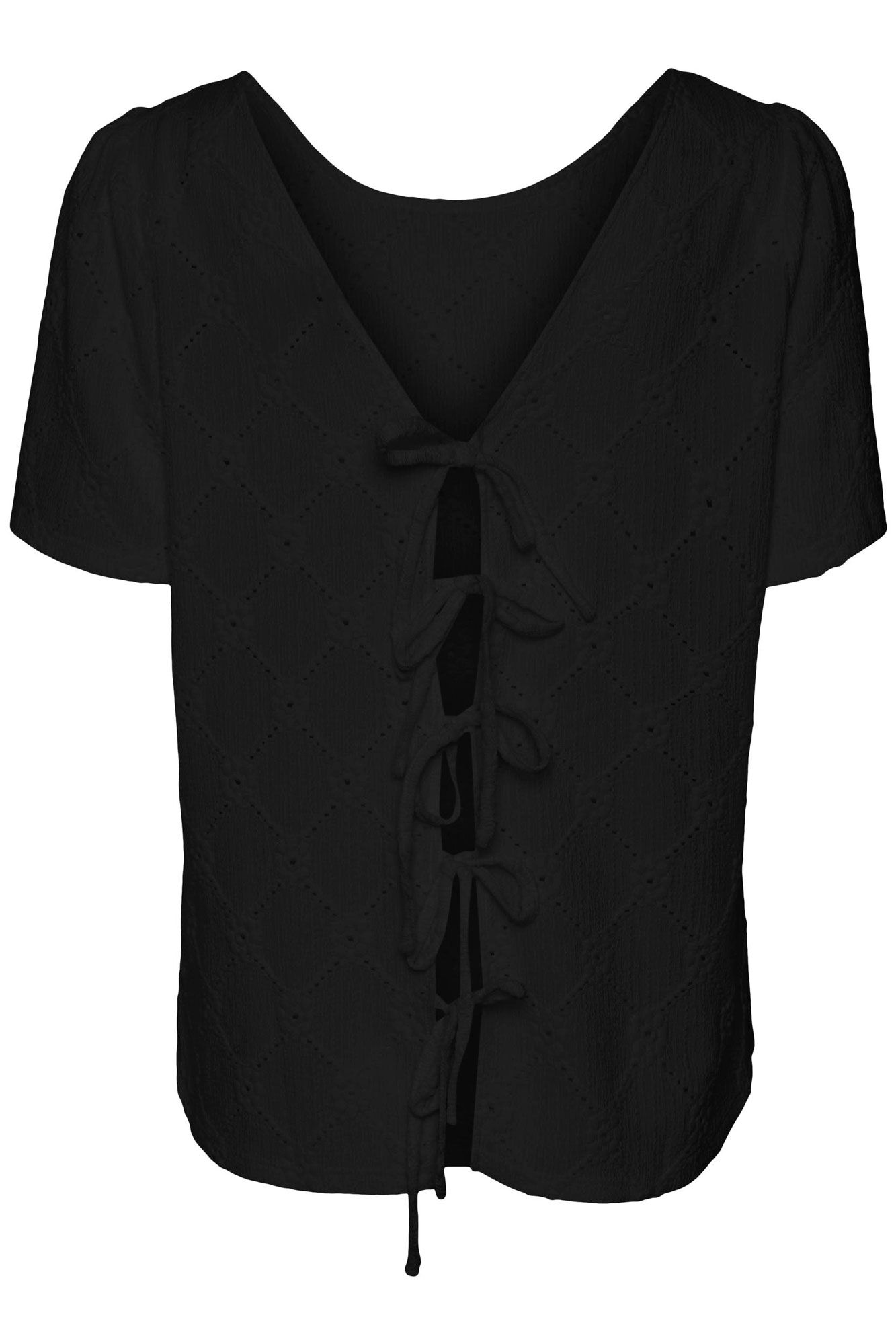 Vero Moda Top de manga curta fluida e decote redondo