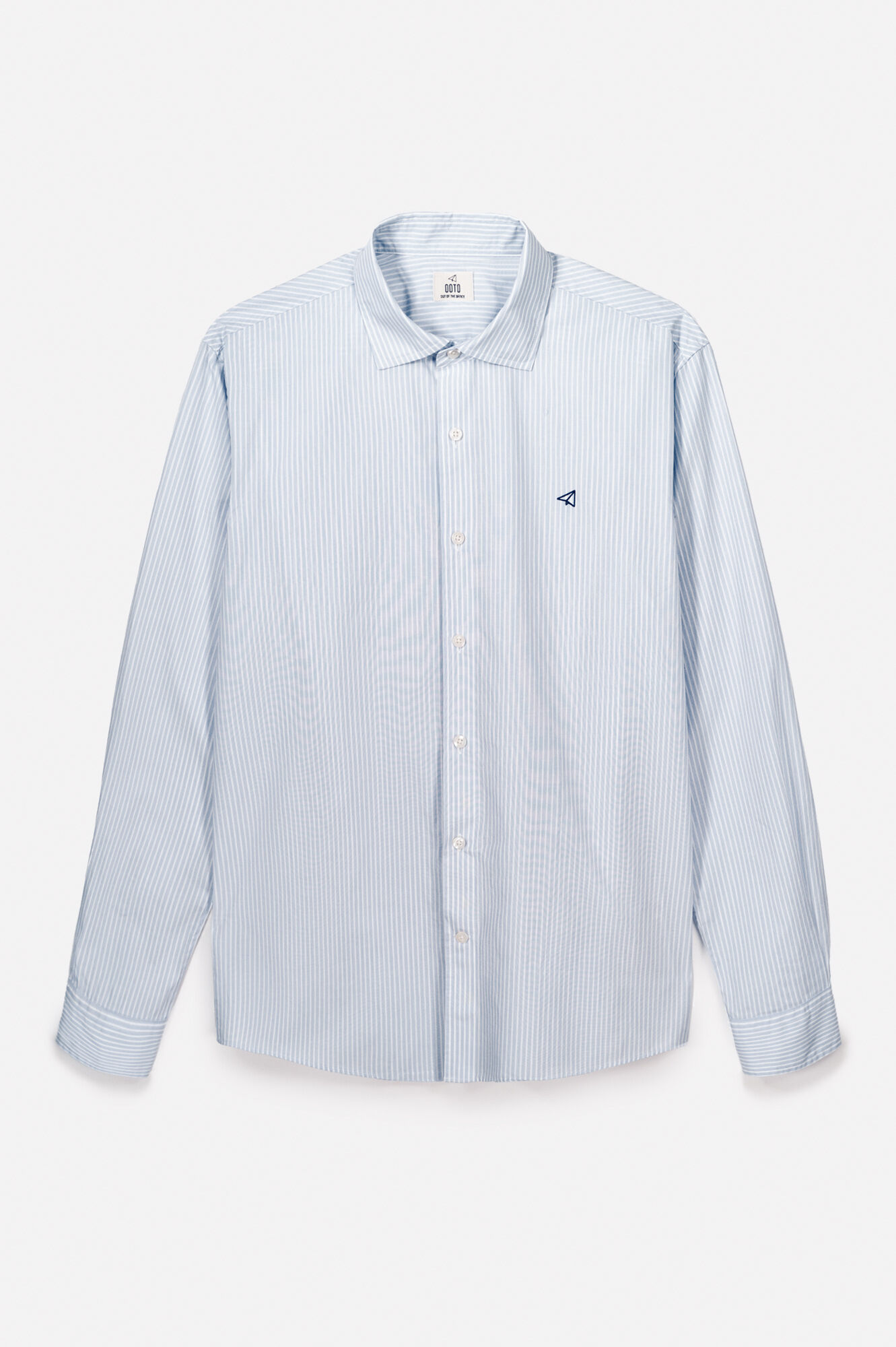 OOTO Camisa de popelina de manga comprida