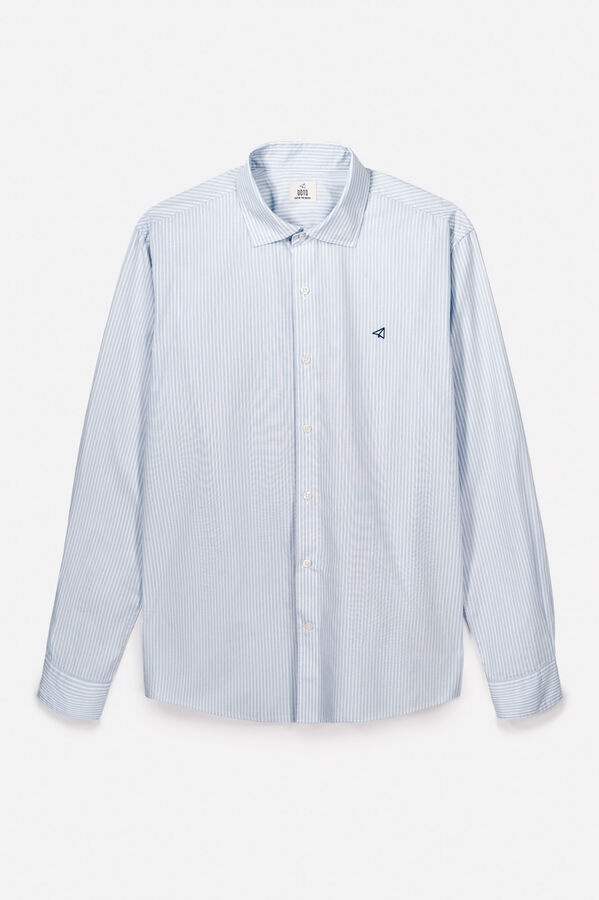 OOTO Camisa popelín manga larga Azul oscuro