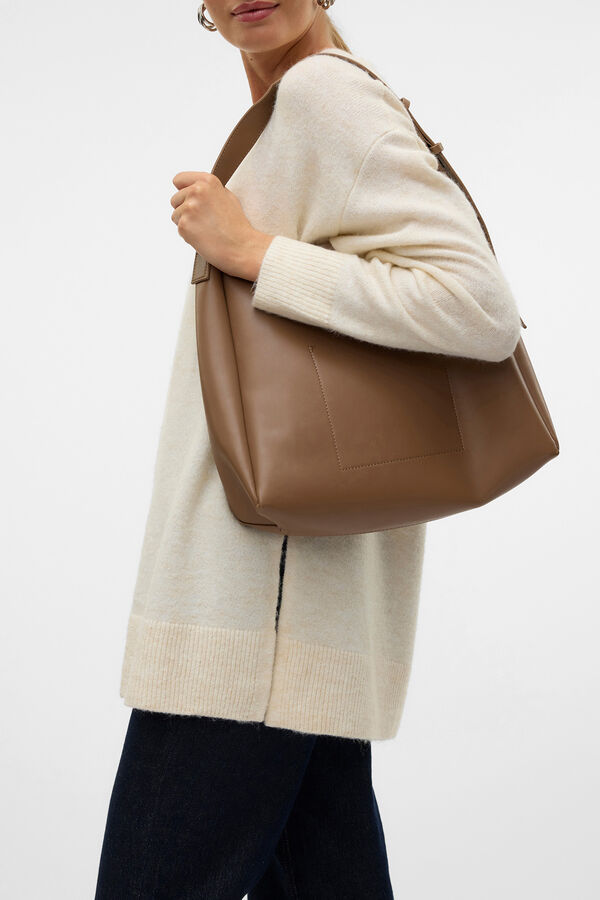 Vero Moda Bolso efecto piel Marr&oacute;n