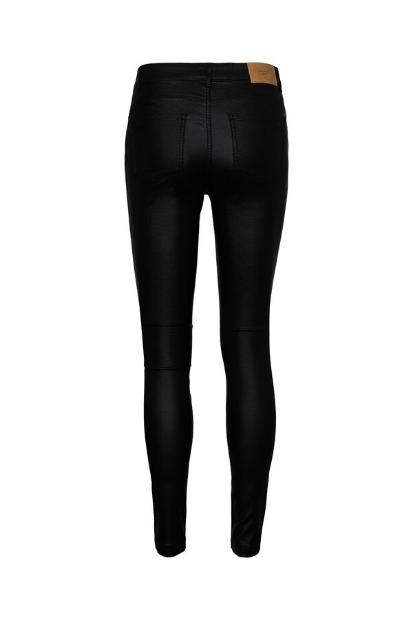 Vero Moda Pantalones encerados Negro