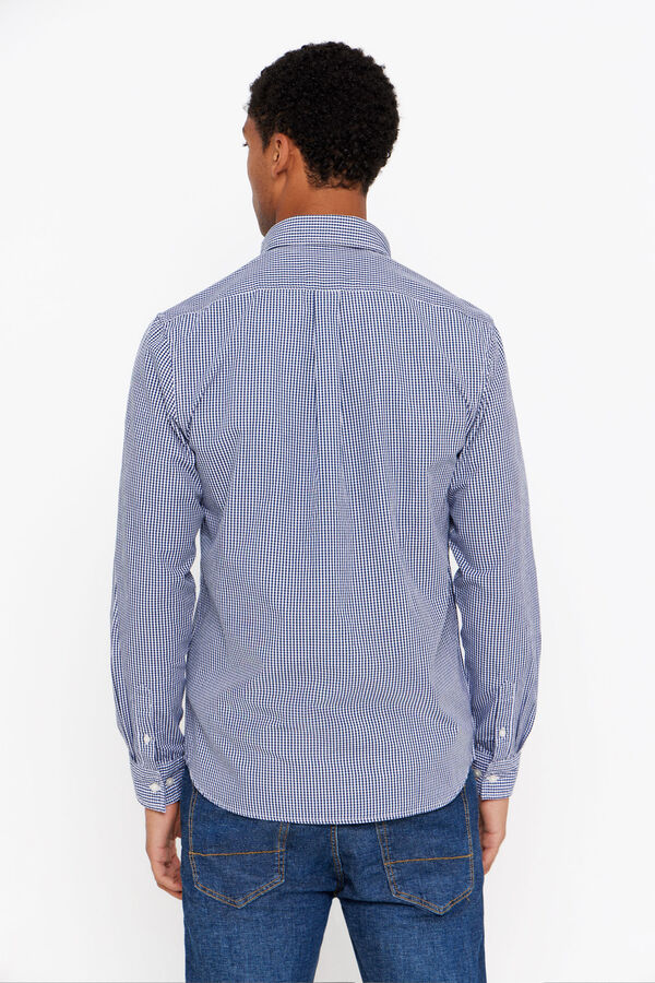 Cortefiel Camisa cuadros f&aacute;cil plancha Azul