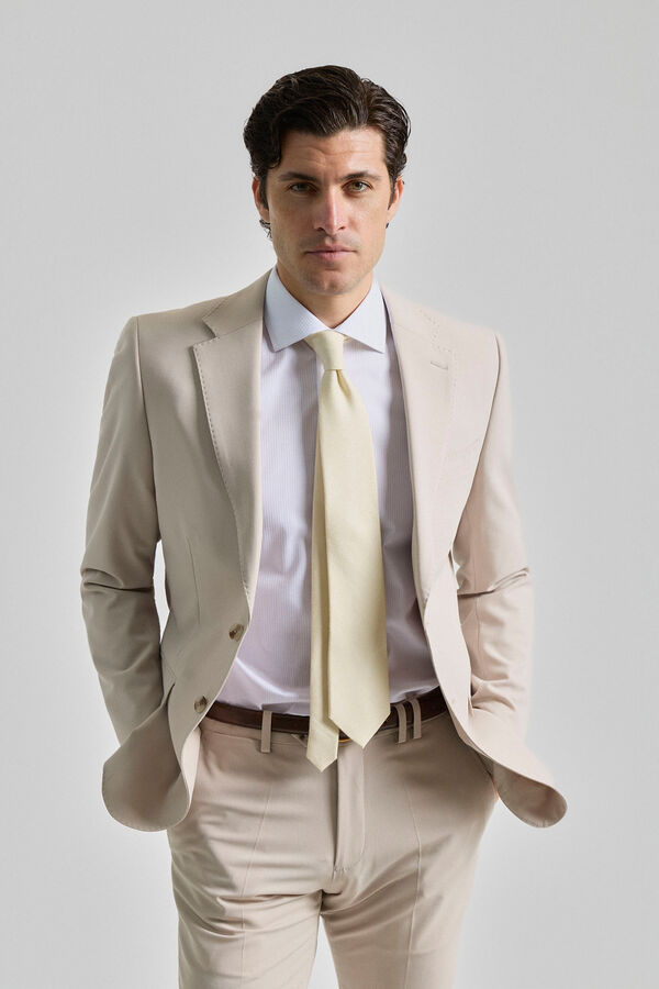 PuroEGO Terno lav&aacute;vel fil a fil Tostado