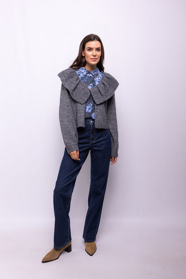 Object Cardigan de l&atilde; e alpaca Cinzento