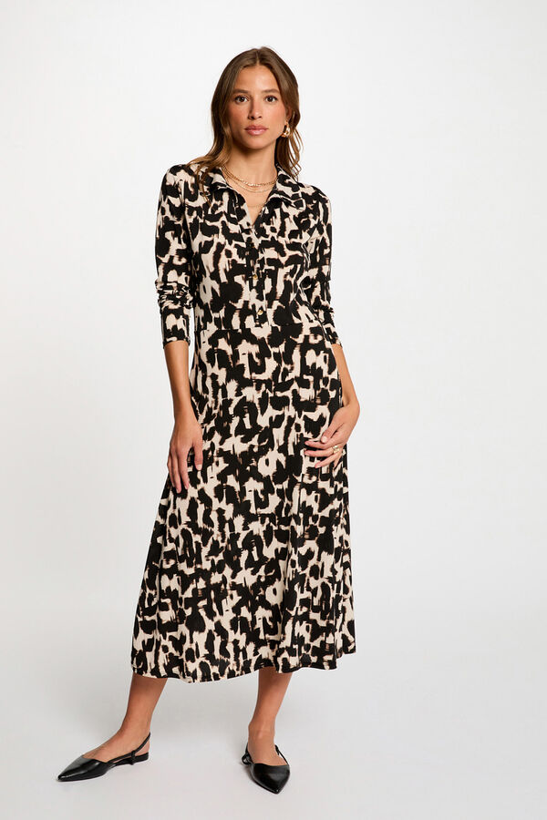 Morgan Vestido largo recto estampado Multicolor