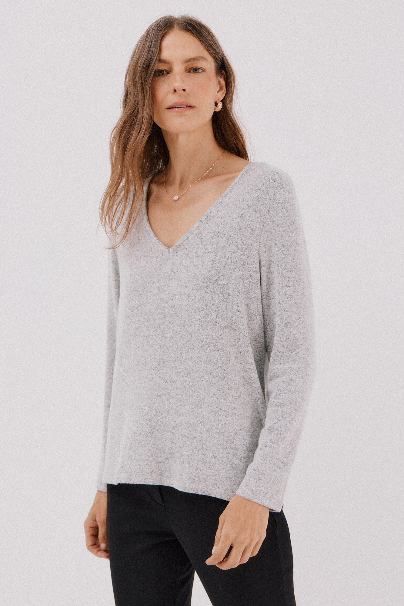 Cortefiel Camiseta b&aacute;sica cuello pico