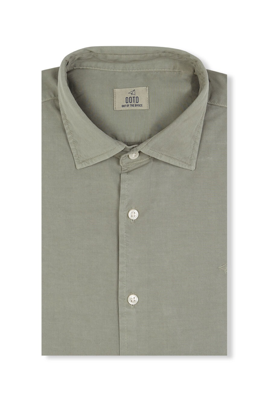 OOTO Camisa twill liso tencel algod&oacute;n