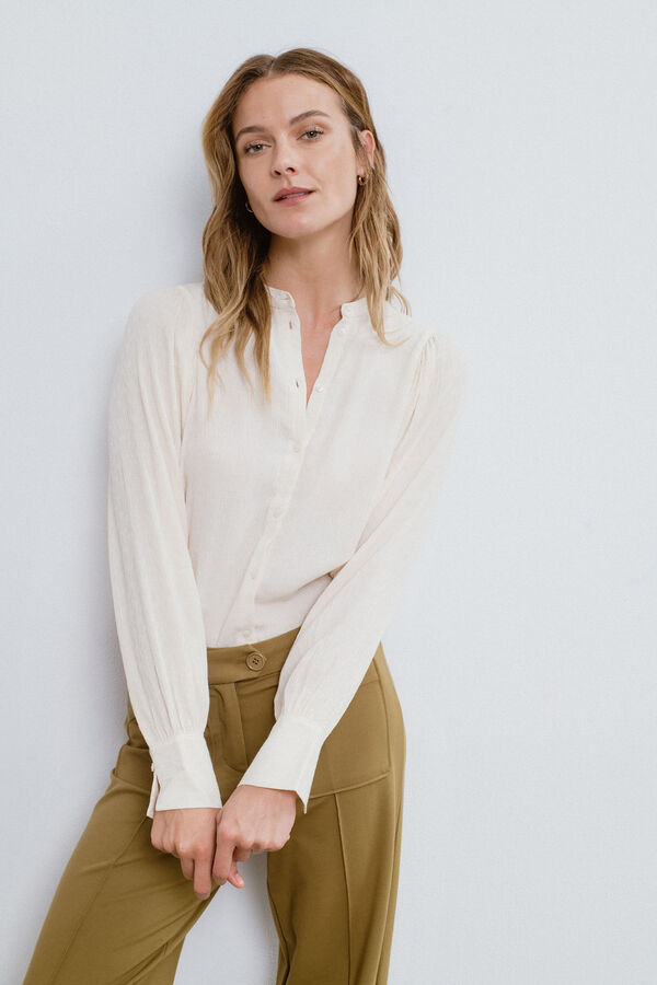 Vila Pantalón vestir bolsillos delanteros Marrón