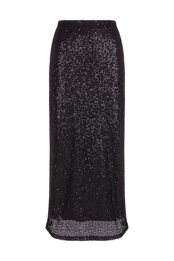 Slowlove Falda recta larga de fantas&iacute;a Negro