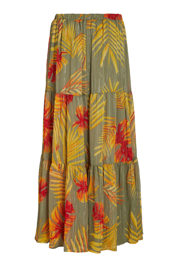 Vila Saia comprida estampada Verde