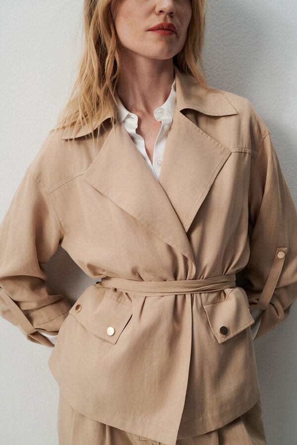 Caroll Casaco com linho Tostado