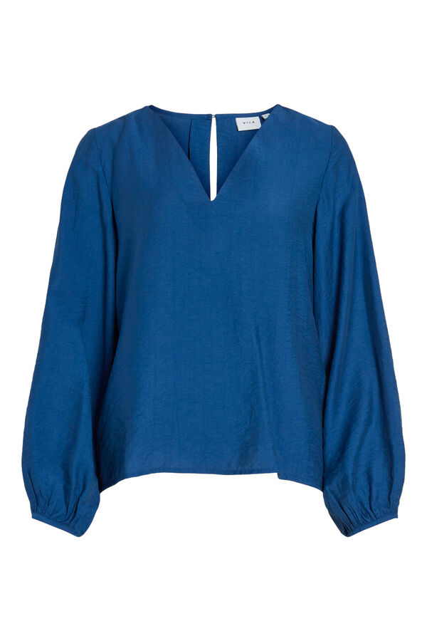 Vila Camisa de manga comprida Azul