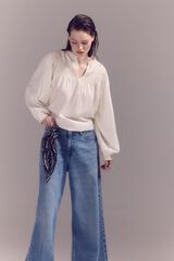 Slowlove Blusa branca bordada Branco