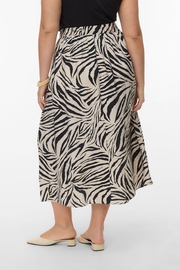 Vero Moda Curve Falda 7/8 estampada talla grande Estampado beige
