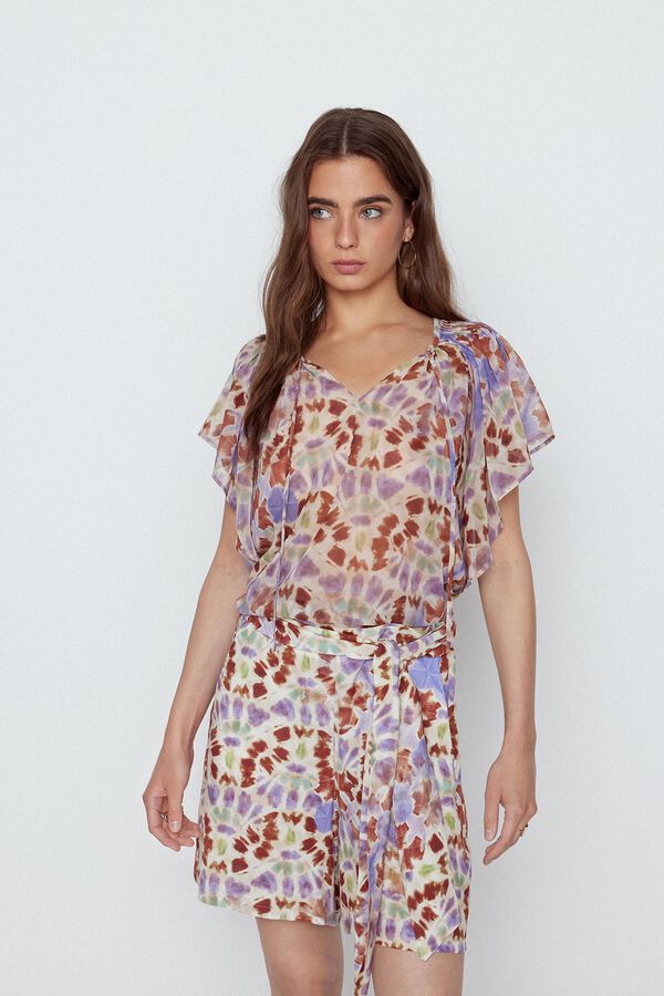 Slowlove Blusa estampada folho Multicolorido