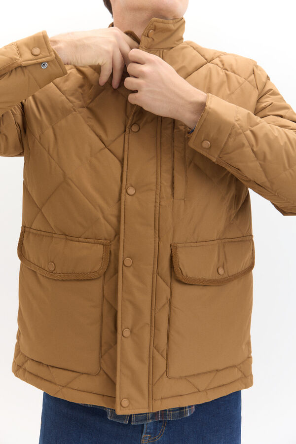 Cortefiel Chaqueta acolchada Camel