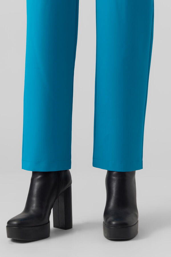 Cortefiel Pantalón de vestir de mujer con dos bolsillos Azul