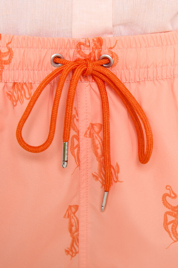 Cortefiel Ba&ntilde;ador estampado pulpos Naranja