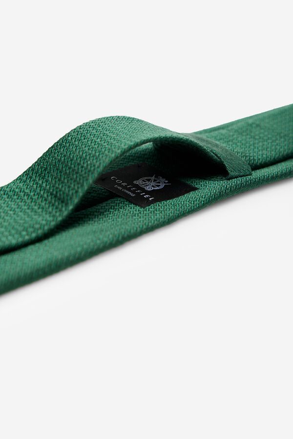 Cortefiel Gravata seda natural Verde