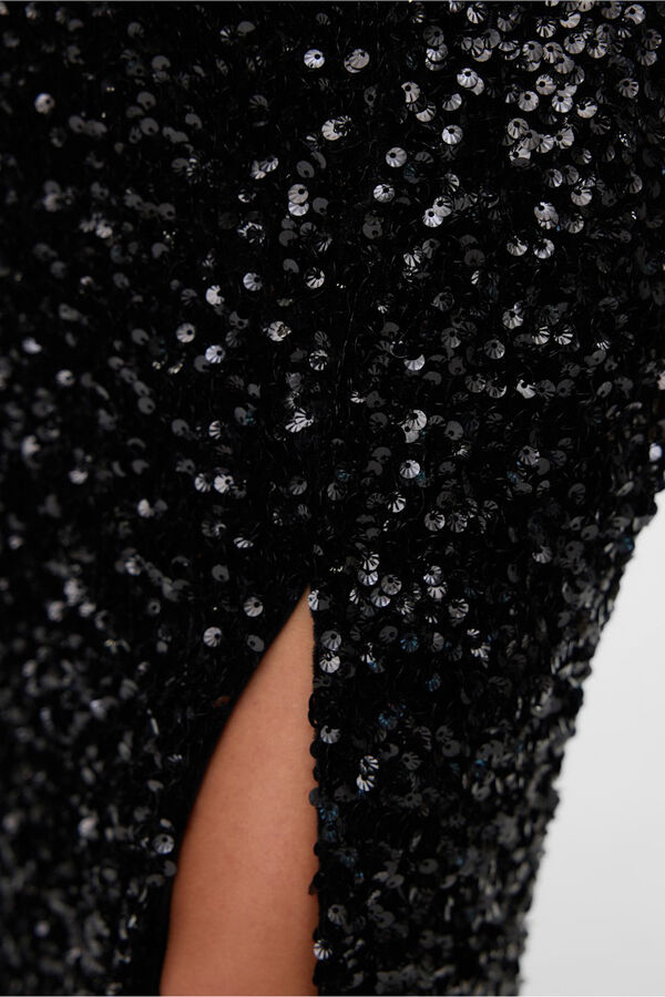 Vero Moda Falda midi lentejuelas Negro