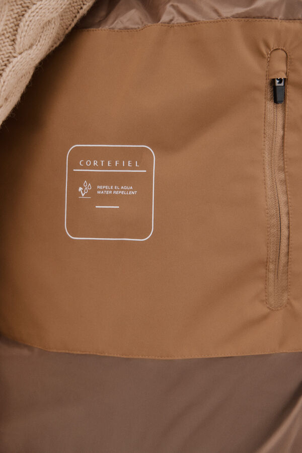 Cortefiel Parka acolchada Camel