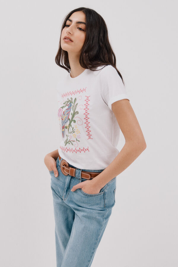 Cortefiel T-shirt estampada Impress&atilde;o