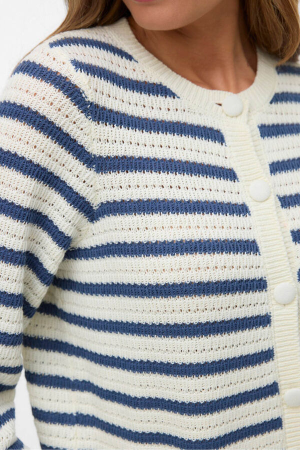 Vero Moda Cardigan abotonada manga larga Estampado azul