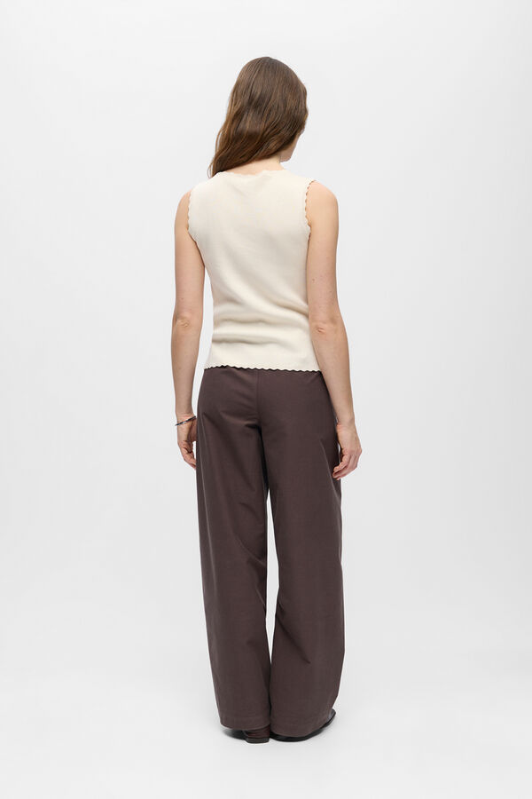 Object Top punto sin mangas Beige