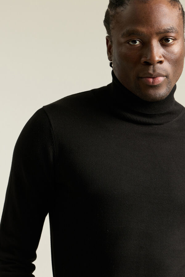 PuroEGO Jersey cuello cisne Negro