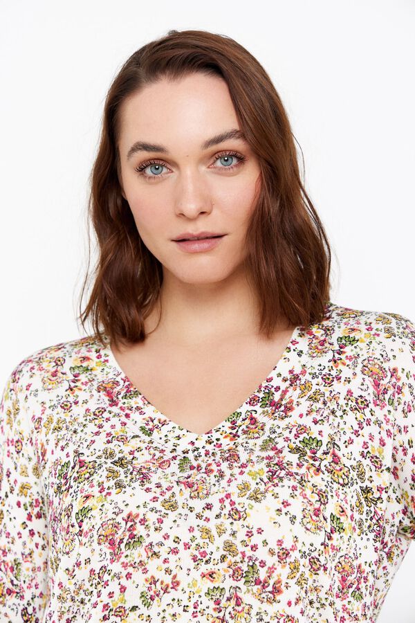 Cortefiel Jersey fino estampado Multicolor