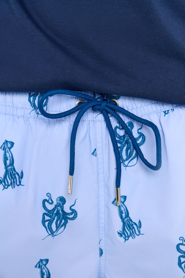 Cortefiel Ba&ntilde;ador estampado pulpos Azul