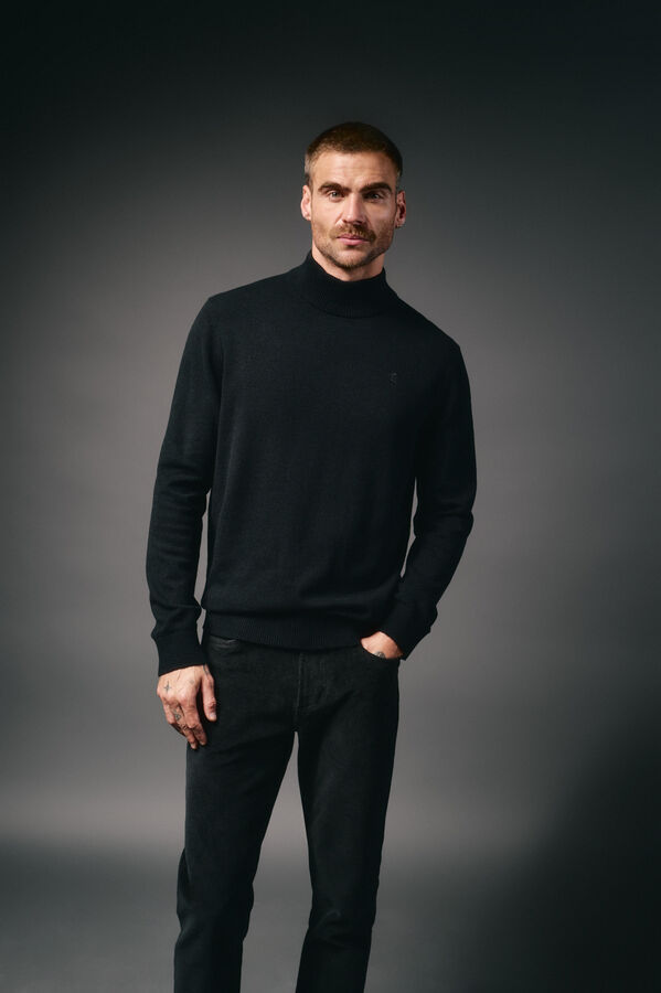 OOTO Pantal&oacute;n 5 bolsillos slim fit pana Negro