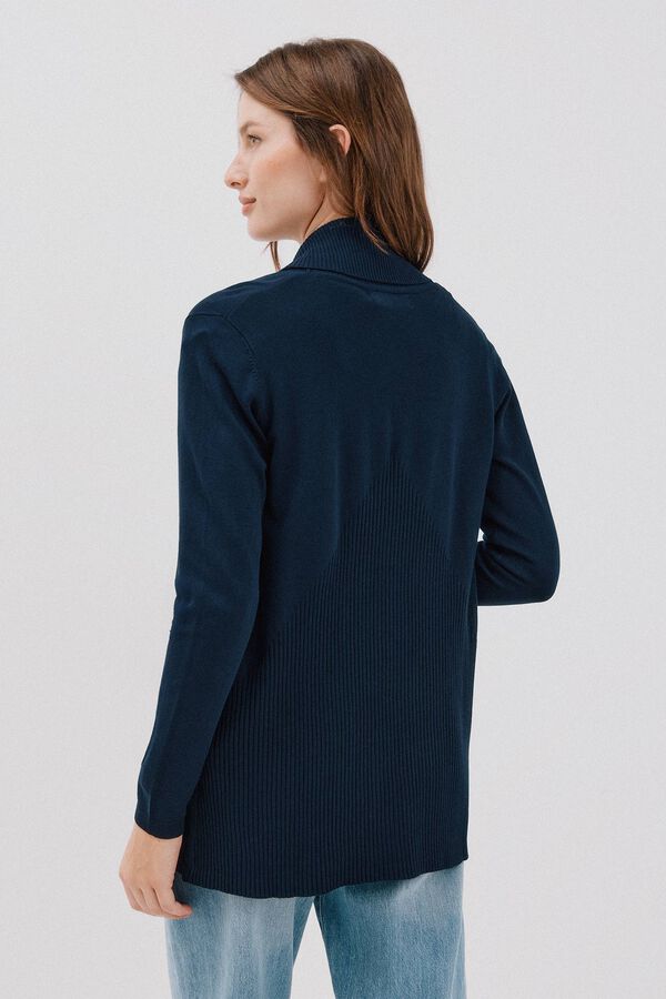 Cortefiel Chaqueta cuello chal Azul marino