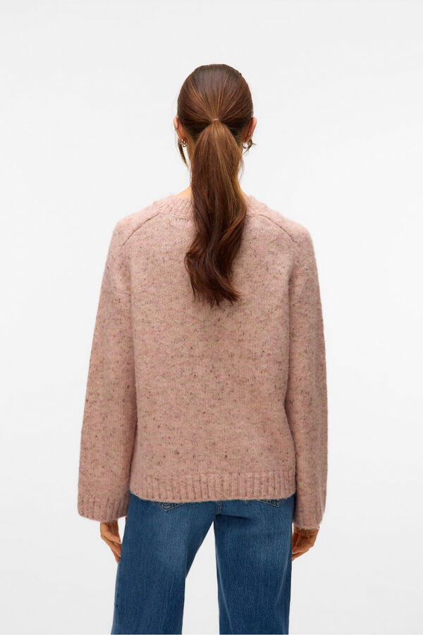 Vero Moda Jersey de punto con lana y estilo ancho Rosa
