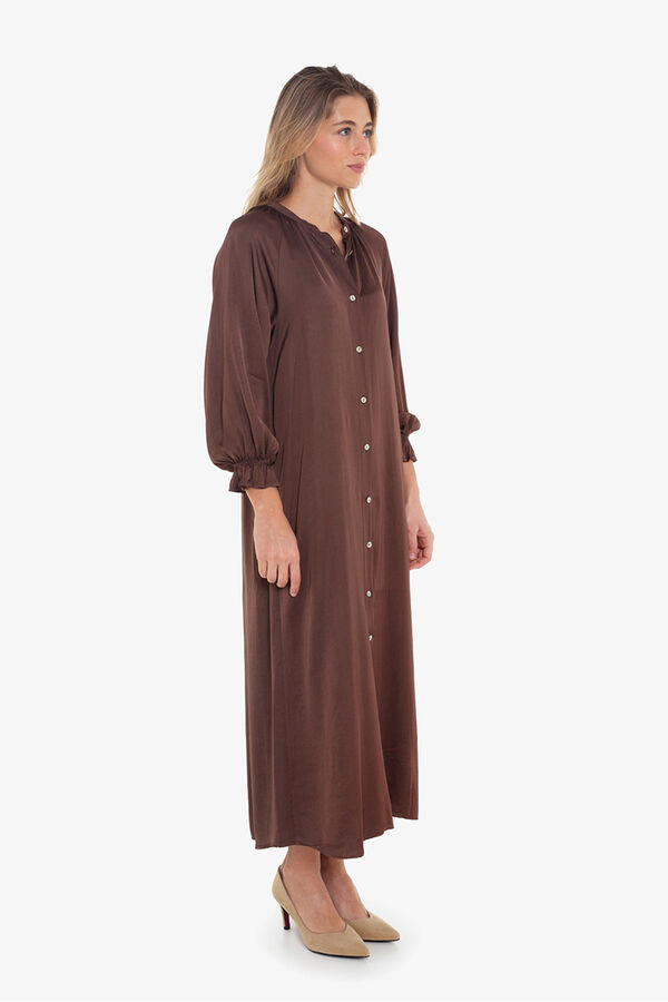 Cupl&eacute; Vestido sat&eacute;n Marr&oacute;n oscuro